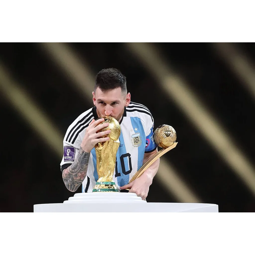 ALAYRA Lionel Messi - Argentina - World Cup 2022 Qatar Golden Ball Winner - Football Sports Poster - Small Poster(Paper, 12x17 inches, MultiColour) 01