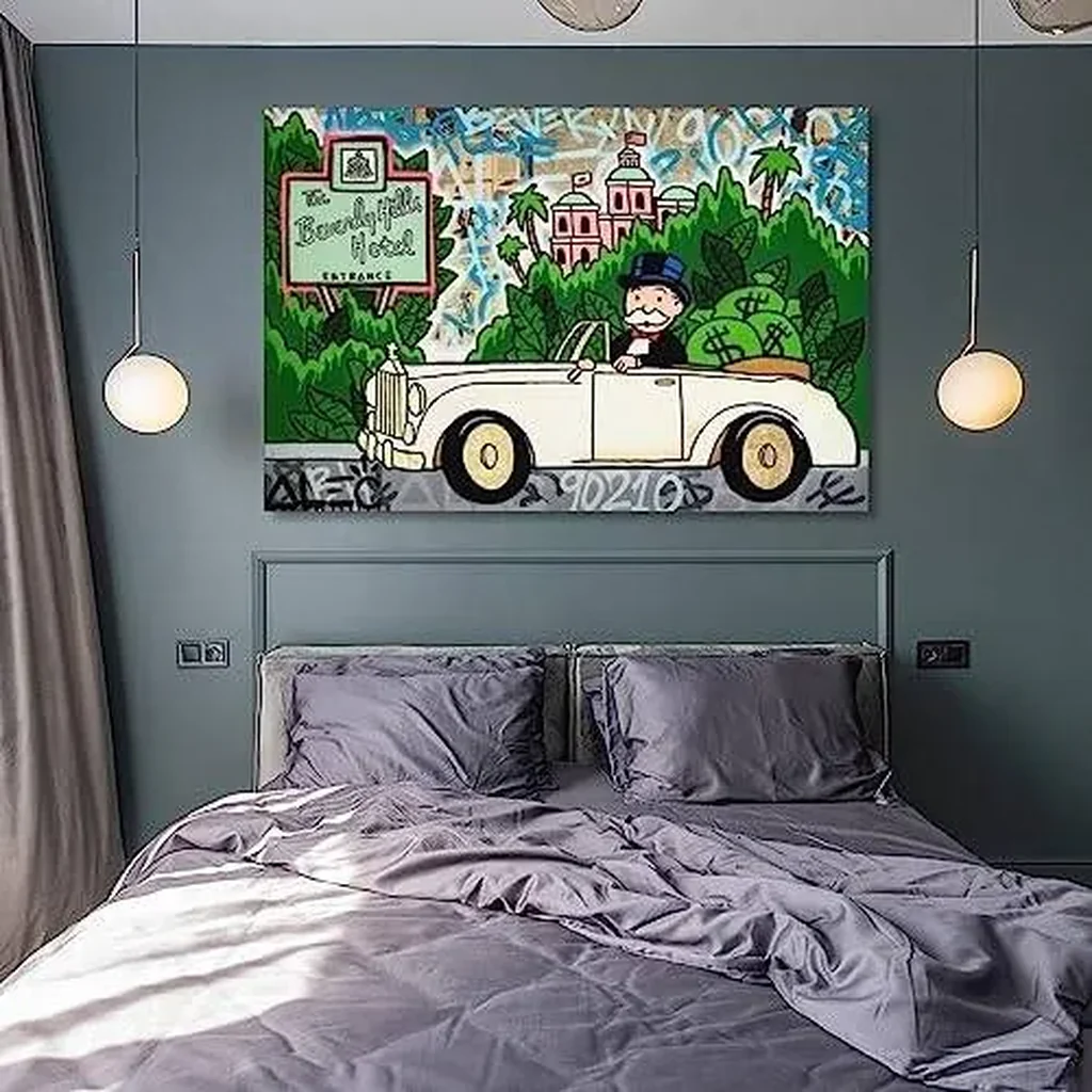 ALAYRA Poster The World is Yours Canvas Painting Smell Money Picture for Living Room (16-Hill Hotel, 16x24inch-Unframe) 01 - Image 6