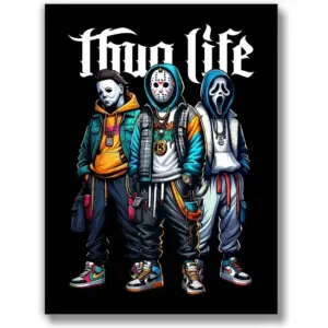 ALAYRA (UNFRAMED 12 x 16) Horror Movie Villians Jason Michael Myers Halloween Scream Michael Jordan Shoes Sneaker Poster Air Jordans Teen Boy Room Wall Art Prints Bedroom, 01