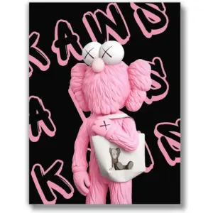 ALAYRA (UNFRAMED 12 x 16) Michael Jordan Shoes Sneaker Poster Sneakerhead Posters Air Jordans Teen Boy Room Girl Room Wall Art Prints Bedroom, Dorm, Desk - Kaws Pink Purse 01