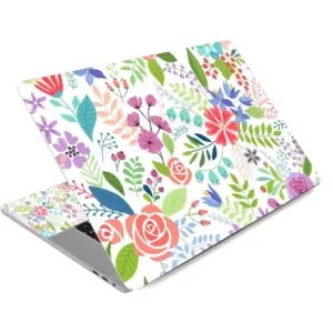 ALAYRA 12 13 13.3 14 15.4 15.6 Inches Laptop Skin Sticker Decal Universal Netbook Skin Sticker Need to Cut, Easy to Apply, Remove and Change Styles (Colorful Flowers) 01