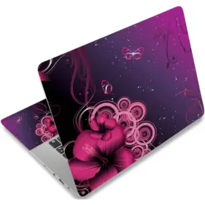 ALAYRA 12.1 13 13.3 14 15 15.4 15.6 Inches Laptop Skin Sticker Personalized Universal Netbook Skin Sticker Reusable Notebook PC Art Protector Cover , Purple Flowers 01