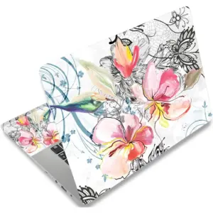 ALAYRA 12.1 13 13.3 14 15 15.4 15.6 Inches Laptop Skin Sticker Universal Personalized Netbook Skin Sticker Reusable Notebook PC Art Protector , Gorgeous Flowers 01