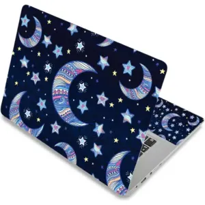 ALAYRA 12.1 13 13.3 14 15 15.4 15.6 Inches Personalized Laptop Vinyl Skin Sticker Decal Universal Netbook Skin Sticker Reusable Notebook PC Art Decal Protector Cover Case (Star & Moon) 01