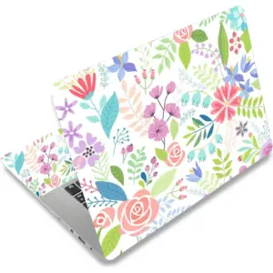 ALAYRA 12.1 13 13.3 14 15.4 15.6 Inches Laptop Skin Sticker Decal Universal Netbook Skin Sticker Reusable Notebook Art Decal Protector Cover Decal (Flowers and Leaves) 01