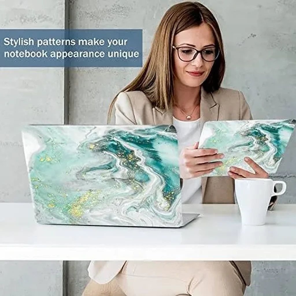 ALAYRA 12.1 13 13.3 14 15.4 15.6 Inches Laptop Skin Sticker Decal Universal Netbook Skin Sticker/Need to Cut, Reusable Notebook Art Decal Protector Cover Decal by (Wave Marble) 01 - Image 5