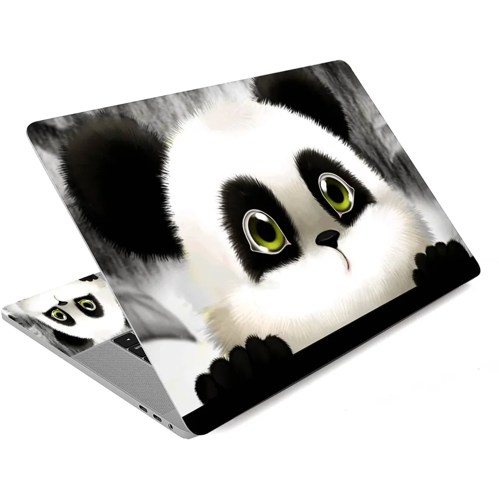 ALAYRA 14 Inch Laptop Skin Sticker Decal, 12 13 13.3 15.4 15.6 Inches Universal Netbook Skin Sticker Need to Cut, Easy to Apply, Remove and Change Styles (Cute Panda) 01