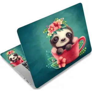 ALAYRA 15 15.4 15.6 Inches Laptop Skin Sticker Universal 12.1 13 13.3 14 Inches Netbook Skin Sticker Personalized Reusable Notebook PC Art Protector(Cute Teacup Bear) 01
