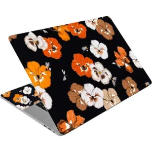 ALAYRA 15 15.4 15.6 Inches Personalized Laptop Skin Sticker Decal Universal 12.1 13 13.3 14 Inches Netbook Skin Sticker Reusable Notebook PC Art Decal Protector (Bee & Dragonfly & Flower) 01