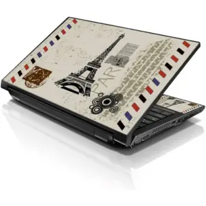 ALAYRA 15 15.6 inch Laptop Notebook Skin Sticker Cover Art Decal Compatible with 13.3" 14" 15.6" 16" HP, Dell, Lenovo, Apple, Asus, Acer (Free 2 Wrist Pad Included) - Paris Design 01