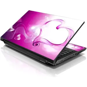ALAYRA 15 15.6 inch Laptop Notebook Skin Sticker Cover Art Decal Fits 13.3" 14" 15.6" 16" HP Dell Lenovo Apple Asus Acer Compaq (Free 2 Wrist Pad Included) Pink Heart 01