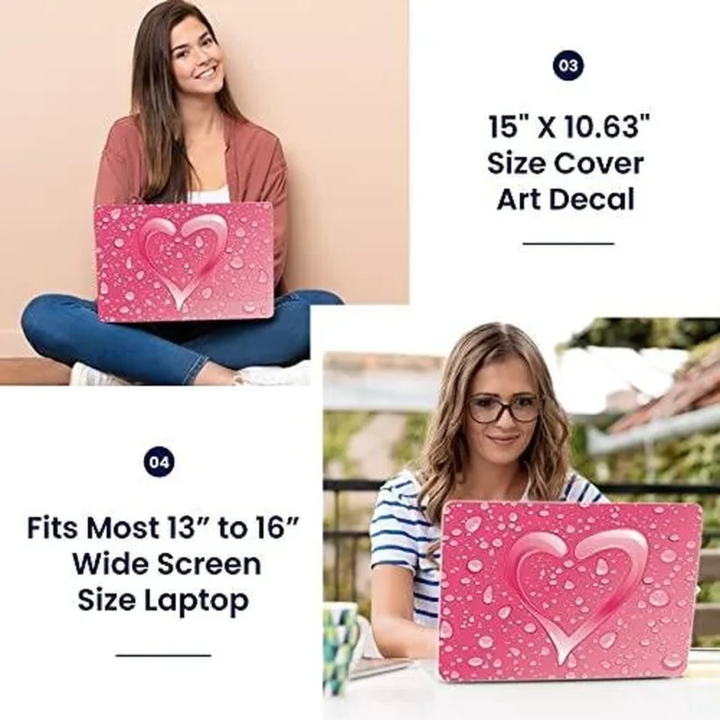 ALAYRA 15 15.6 inch Laptop Notebook Skin Sticker Cover Art Decal Fits 13.3" 14" 15.6" 16" HP Dell Lenovo Apple Asus Acer Compaq (Free 2 Wrist Pad Included)Laptop 15 15.6 Skin Cover with Colorful Patt - Image 2