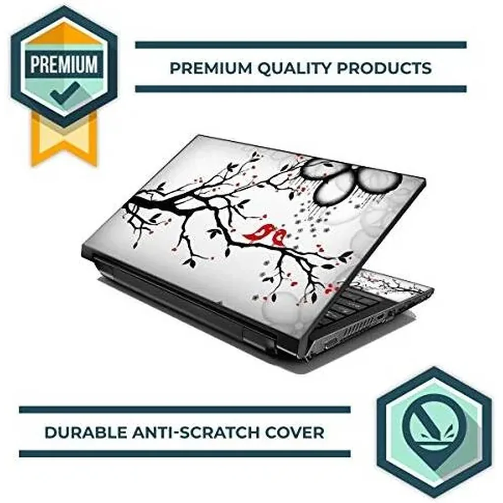 ALAYRA 15 15.6 Inches Laptop Notebook Skin Sticker with 2 Wrist Pads - Reusable Cover Protector Vinyl Sticker Cover Decal Fits 13" - 16" HP Asus Acer - Multi Colored Butterfly Pattern 01 - Image 5