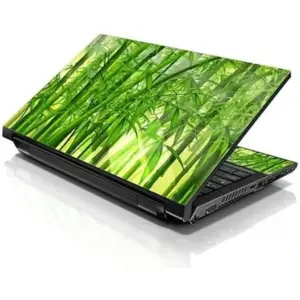 ALAYRA 15 15.6 Inches Laptop Notebook Skin Sticker with 2 Wrist Pads - Reusable Cover Protector Vinyl Sticker Cover Decal Fits 13" - 16" HP Dell Lenovo Apple Asus Acer Samsung - Bamboo in Forest 01