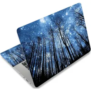 ALAYRA 15.6 Inches Laptop Skin Sticker Reusable Personalized Skin Art Protector for 12.1 13 13.3 14 15 15.4 Inches Netbook Notebook PC (Forest at Peaceful Moonlight) 01