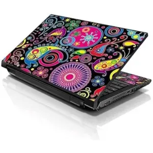 ALAYRA 17 17.3 Inches Laptop Notebook Skin Sticker with 2 Wrist Pads - Reusable Cover Protector Vinyl Sticker Cover Decal Fits 17" - 19" HP Asus Acer Samsung - Art Design Pattern 01