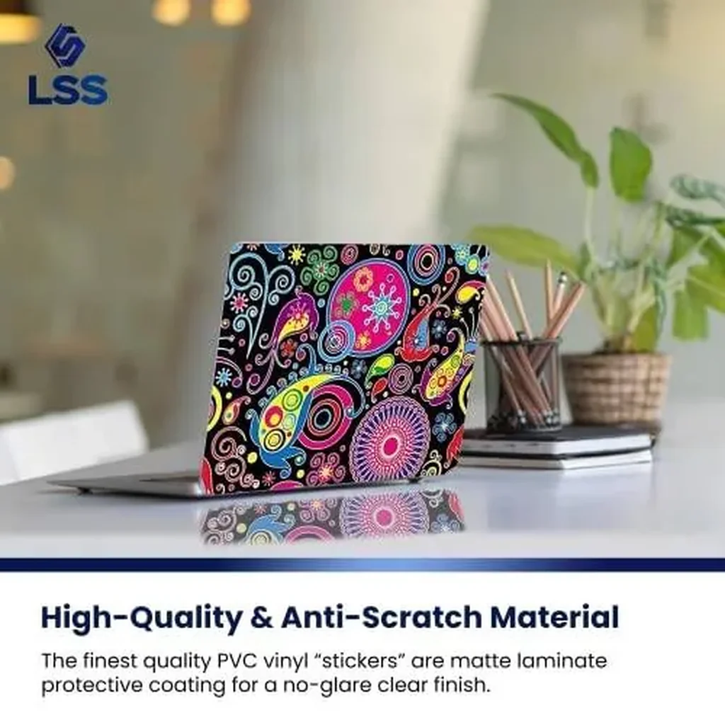 ALAYRA 17 17.3 Inches Laptop Notebook Skin Sticker with 2 Wrist Pads - Reusable Cover Protector Vinyl Sticker Cover Decal Fits 17" - 19" HP Asus Acer Samsung - Art Design Pattern 01 - Image 4