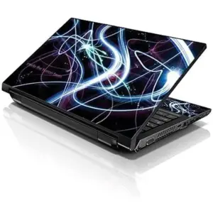 ALAYRA 17 17.3 Inches Laptop Notebook Skin Sticker with 2 Wrist Pads - Reusable Cover Protector Vinyl Sticker Cover Decal Fits 17" - 19" HP Asus Acer Samsung - Brain Activity Pattern 01