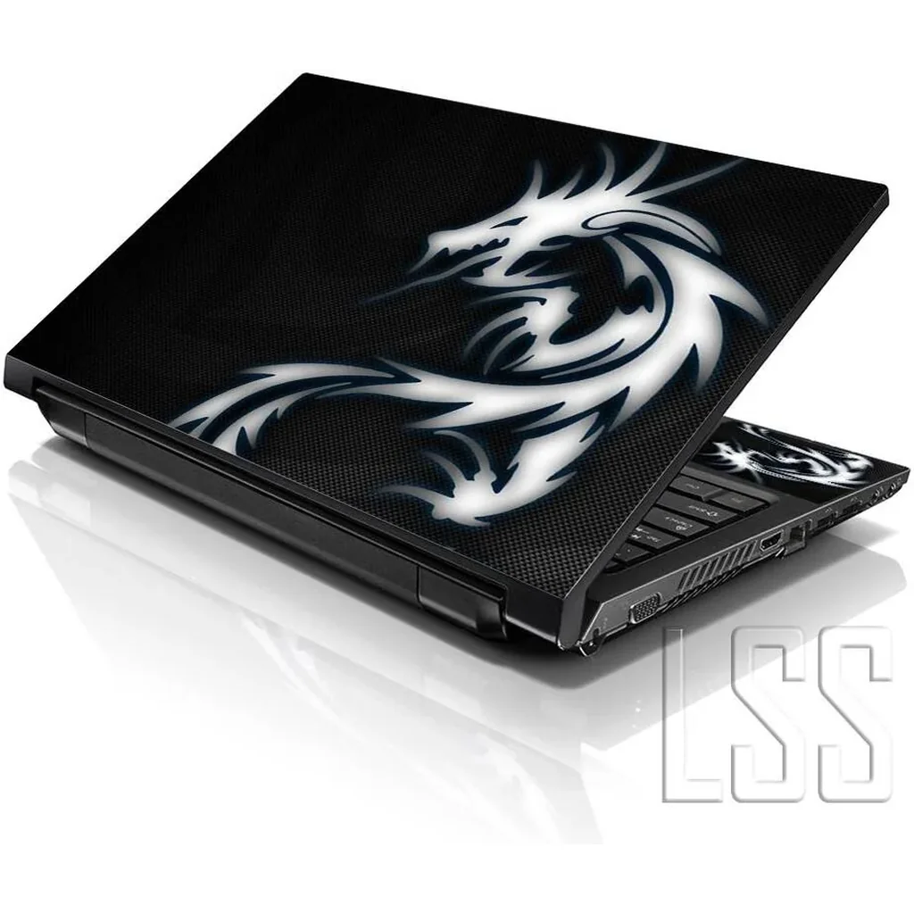 ALAYRA 17 17.3 Inches Laptop Notebook Skin Sticker with 2 Wrist Pads - Reusable Cover Protector Vinyl Sticker Cover Decal Fits 17" - 19" HP Asus Acer Samsung - Dragon Pattern 01 - Image 2