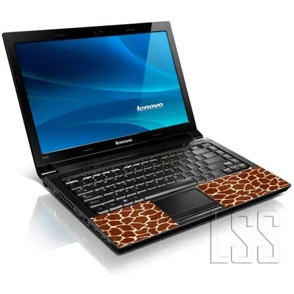 ALAYRA 17 17.3 Inches Laptop Notebook Skin Sticker with 2 Wrist Pads - Reusable Cover Protector Vinyl Sticker Cover Decal Fits 17" - 19" HP Asus Acer Samsung - Giraffe Print Pattern 01 - Image 3