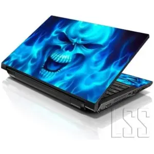 ALAYRA 17 17.3 Inches Laptop Notebook Skin Sticker with 2 Wrist Pads - Reusable Cover Protector Vinyl Sticker Cover Decal Fits 17" - 19" HP Dell Lenovo Apple Asus Acer Samsung - Blue Monster Pattern 0