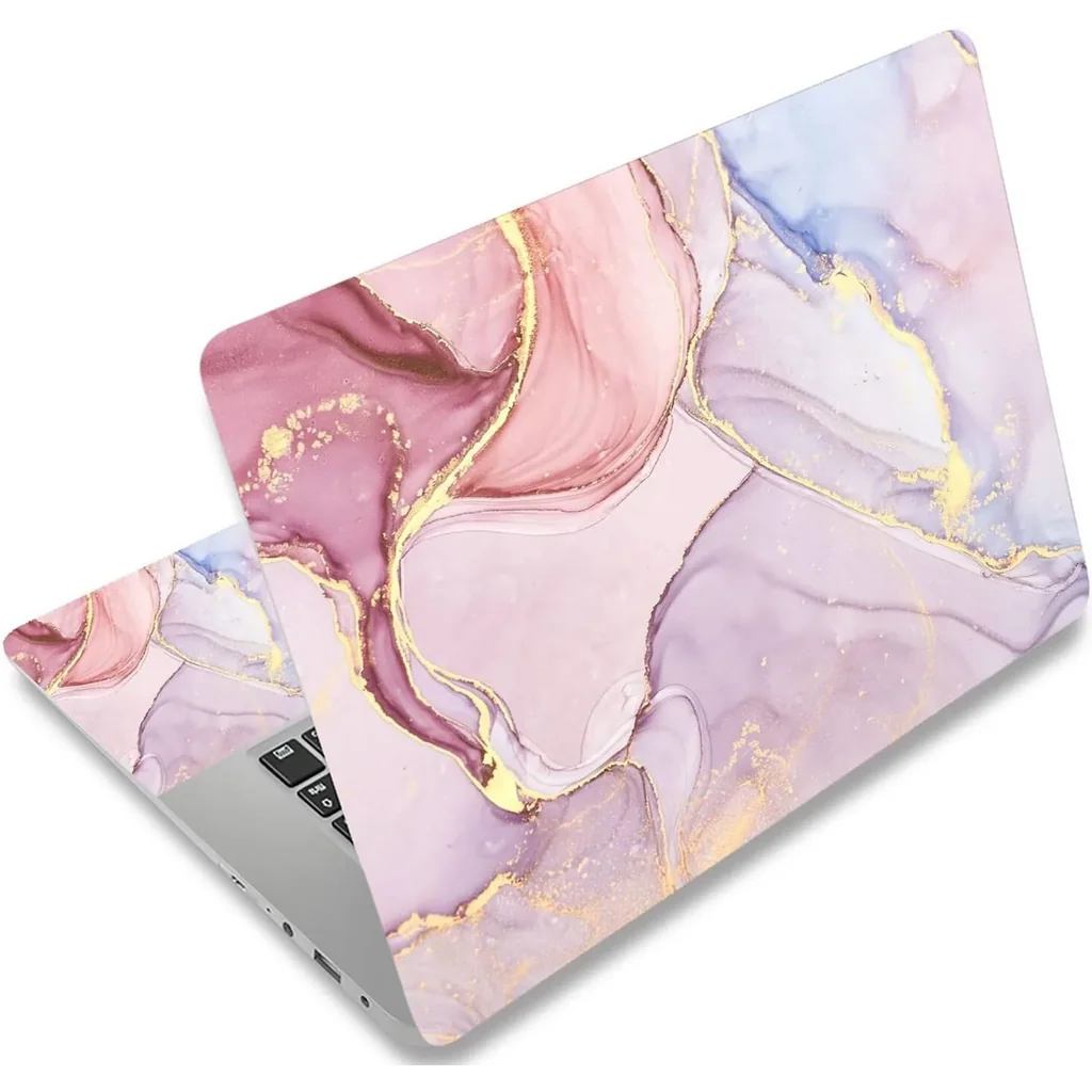 ALAYRA 17 17.3 Inches Laptop Skin Sticker Decal Netbook Skin Sticker Personalized Reusable Notebook PC Art Decal Protector Cover Case by (Colorful Marble) 01 - Image 3