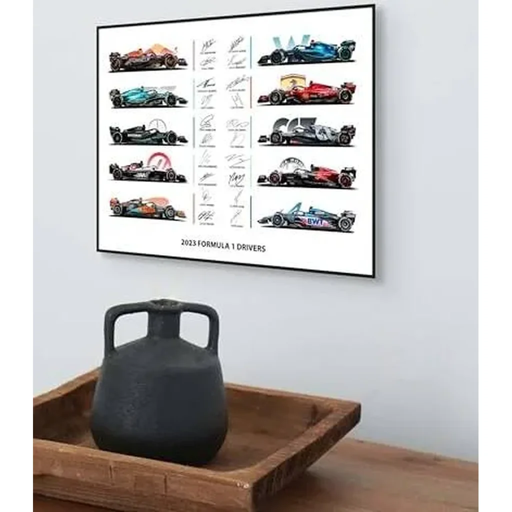 ALAYRA 2023 Teams Formula 1 Poster Wall Art - Limited Edition F1 Car Racing Car Decor - 12x16 Best Gifts For F1 Fans, SPort Car Wall Art Prints - Living Room Or Office Decorations UNFRAMED 01 - Image 5