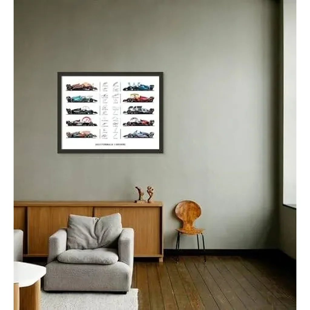 ALAYRA 2023 Teams Formula 1 Poster Wall Art - Limited Edition F1 Car Racing Car Decor - 12x16 Best Gifts For F1 Fans, SPort Car Wall Art Prints - Living Room Or Office Decorations UNFRAMED 01 - Image 6