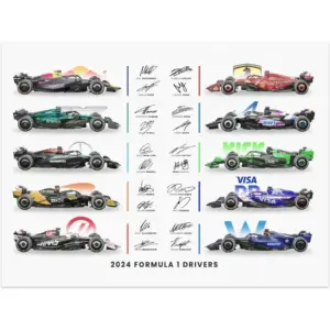 ALAYRA 2024 Teams Formula 1 Poster Wall Art - Limited Edition F1 Car Racing Car Decor - 12x16" Best Gifts For F1 Fans, SPort Car Wall Art Prints - Living Room Or Office Decorations UNFRAMED 01