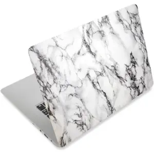 ALAYRA 3D Print Laptop Skin Vinyl Sticker Decal, 12" 13" 13.3" 14" 15" 15.4" 15.6 inch Laptop Skin Sticker Cover Art Decal Protector Fits HP Dell Lenovo Compaq Apple Asus Acer (Black White Marble New)
