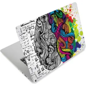 ALAYRA 3D Print Laptop Skin Vinyl Sticker Decal, 12" 13" 13.3" 14" 15" 15.4" 15.6 inch Laptop Skin Sticker Cover Art Decal Protector Fits HP Dell Lenovo Compaq Apple Asus Acer (Brain) 01
