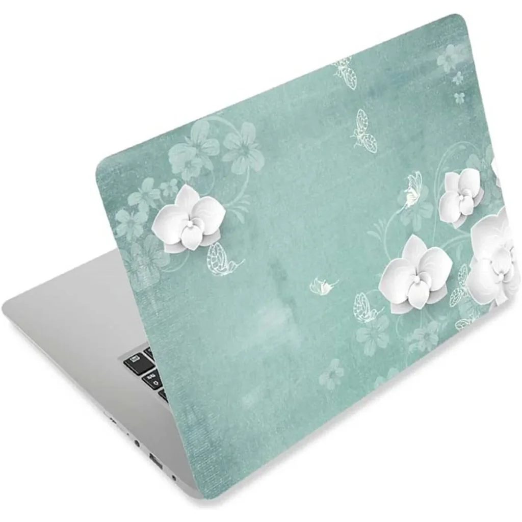 ALAYRA 3D Print Laptop Skin Vinyl Sticker Decal, 12" 13" 13.3" 14" 15" 15.4" 15.6 inch Laptop Skin Sticker Cover Art Decal Protector Fits HP Dell Lenovo Compaq Apple Asus Acer (Butterfly & Flower) 01 - Image 4