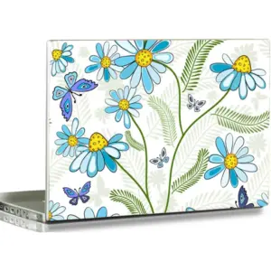 ALAYRA 3D Print Laptop Skin Vinyl Sticker Decal, 12" 13" 13.3" 14" 15" 15.4" 15.6 inch Laptop Skin Sticker Cover Art Decal Protector Fits HP Dell Lenovo Compaq Apple Asus Acer (Butterfly and Flower) 0