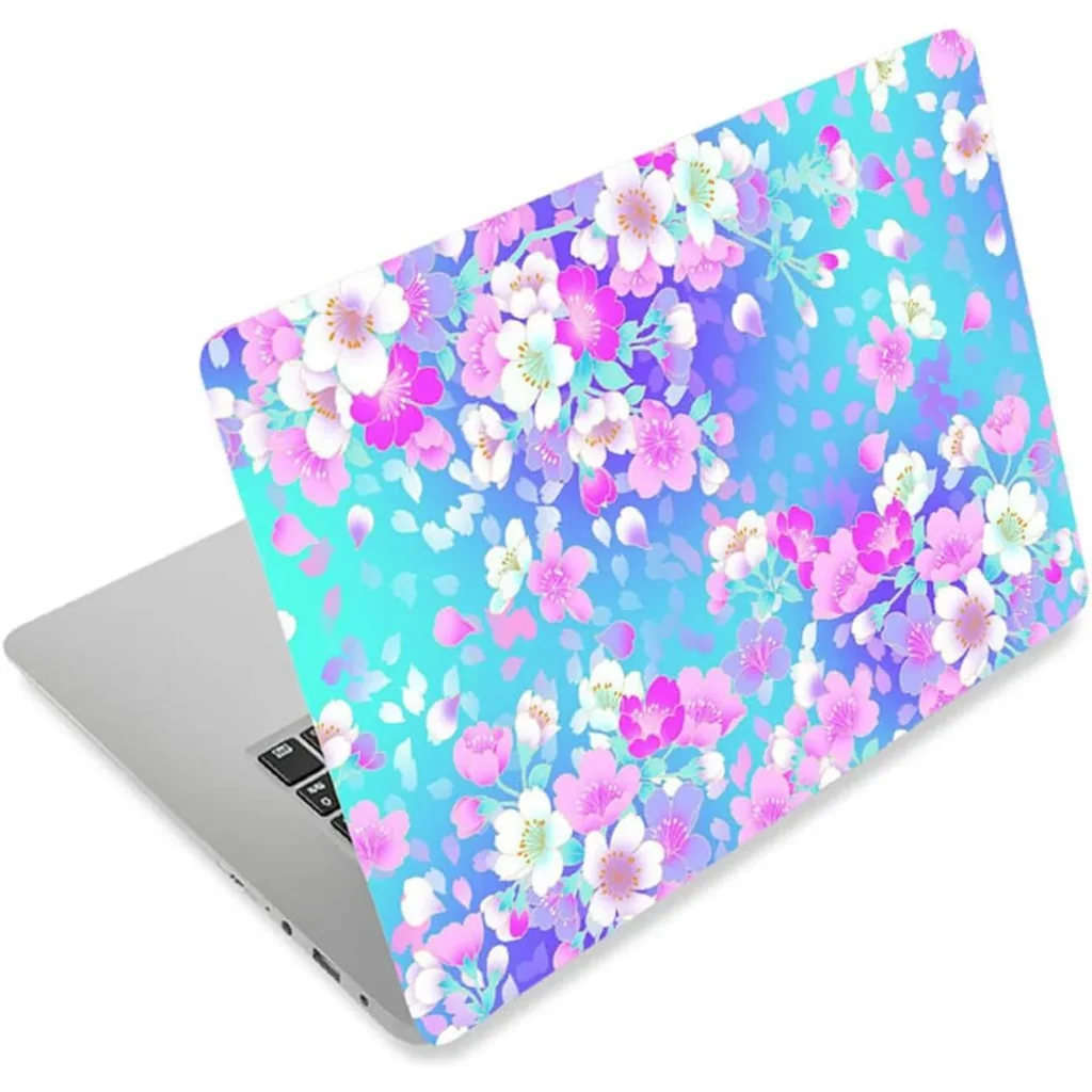 ALAYRA 3D Print Laptop Skin Vinyl Sticker Decal, 12" 13" 13.3" 14" 15" 15.4" 15.6 inch Laptop Skin Sticker Cover Art Decal Protector Fits HP Dell Lenovo Compaq Apple Asus Acer (Colorful Flower) 01