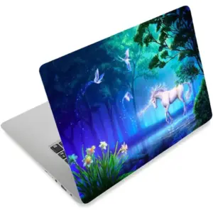 ALAYRA 3D Print Laptop Skin Vinyl Sticker Decal, 12" 13" 13.3" 14" 15" 15.4" 15.6 inch Laptop Skin Sticker Cover Art Decal Protector Fits HP Dell Lenovo Compaq Apple Asus Acer (Cool Unicorn) 01