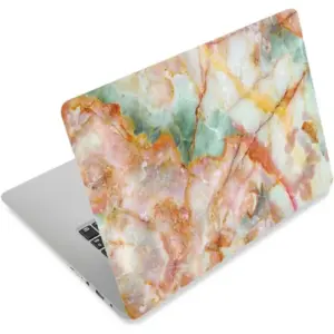 ALAYRA 3D Print Laptop Skin Vinyl Sticker Decal, 12" 13" 13.3" 14" 15" 15.4" 15.6 inch Laptop Skin Sticker Cover Art Decal Protector Fits HP Dell Lenovo Compaq Apple Asus Acer (Golden Marble) 01