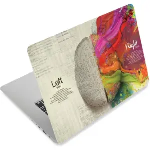 ALAYRA 3D Print Laptop Skin Vinyl Sticker Decal, 12" 13" 13.3" 14" 15" 15.4" 15.6 inch Laptop Skin Sticker Cover Art Decal Protector Fits HP Dell Lenovo Compaq Apple Asus Acer (Left Right Brain) 01