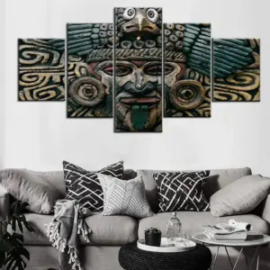 ALAYRA 5 Piece Pictures 60''W x 32''H Green 01