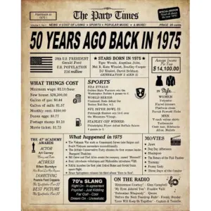 ALAYRA 50th Birthday Decorations for Women or Men, Classy Vintage Table Decor, 50th Birthday Gifts for women, Funny 50 Birthday Sign for Him or Her, Back in 1973 Print (8 x 10, UNFRAMED) 01