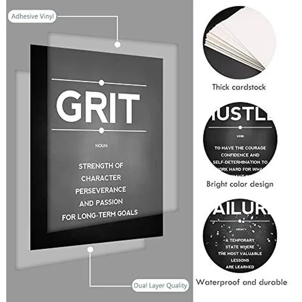 ALAYRA 9 Pieces Inspirational Phrases Poster Motivational Sayings Quote Posters Positive Prints Wall Art Decorations for Adults Teens Home Living Room Office Unframed, 8 x 10 Inch 01 - Image 4