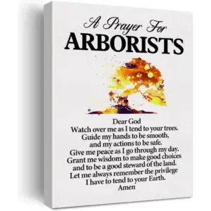ALAYRA a Arborist's Prayer Quote Poster Canvas Wall Art for Office Home Decor - Arborists Canvas Print Wall Art Painting Ready to Hang Gifts - Easel & Hanging Hook 12x15 Inch 01