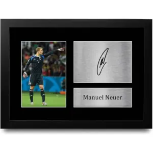 ALAYRA A4 FR Manuel Neuer Germany Gifts Printed Signed Autograph Picture for Fans and Supporters - A4 Framed 01