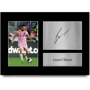 ALAYRA A4 Lionel Messi Inter Miami Gifts Printed Signed Autograph Picture for Football Fans and Supporters - A4 01