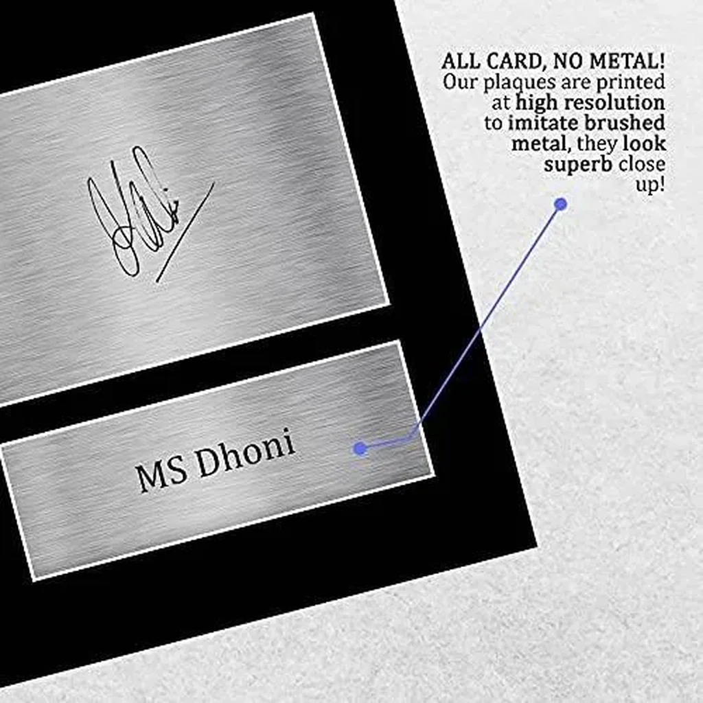 ALAYRA A4 MS Dhoni Indian Cricket Team Gifts Printed Signed Autograph Picture for Cricketer Memorabilia Fans 01 - Image 3