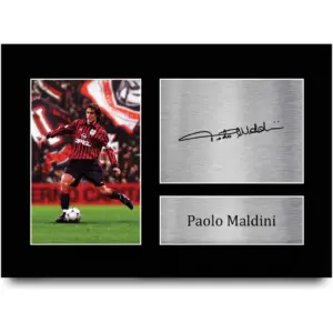 ALAYRA A4 Paolo Maldini AC Milan Gifts Printed Signed Autograph Picture for Fans and Supporters - A4 01
