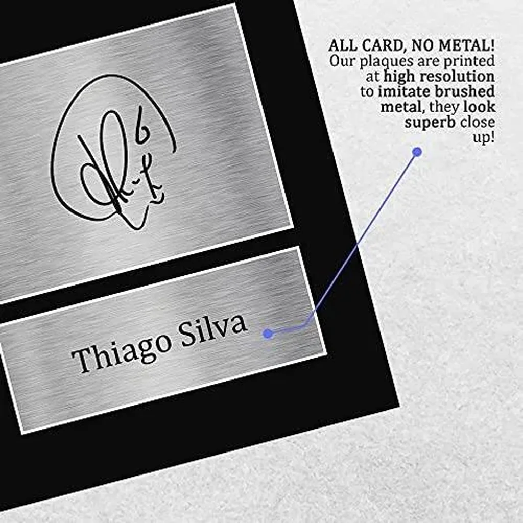 ALAYRA A4 Thiago Silva Chelsea Presents Printed Signed Autograph Picture for Fans and Supporters - A4 01 - Image 3