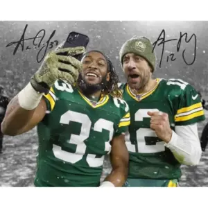 ALAYRA Aaron Rodgers Aaron Jones Signed Photo Autograph Print Wall Art Home Decor 01