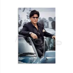 ALAYRA Actor Shah Rukh Khan Poster Indian Actor Posters Black And White Figure Art Poster 1 Canvas Poster Bedroom Decor Office Room Decor Gift Unframe-style 20x30inch(50x75cm) 01