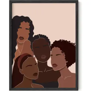 ALAYRA African American Women Painting for Walls African Art Wall Decor Black Women wall art Black Art Black Woman UNFRAMED (12x16) 01
