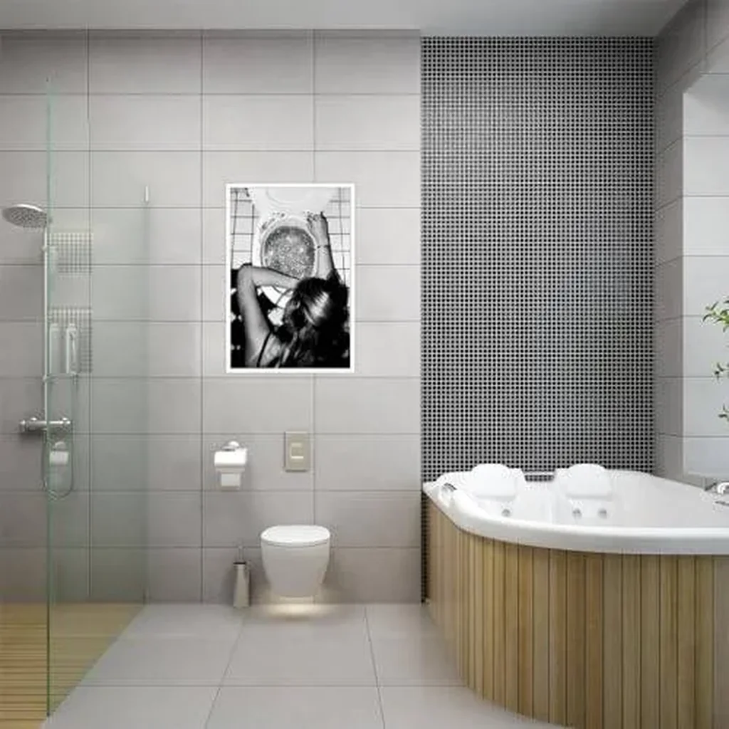 ALAYRA After The Disco Party Posters Black and White Funny Bathroom Canvas Wall Art Trendy Funky Bar Bathroom Prints Paintings Preppy Bar Poster Decor Teen Girls Bedroom Bathroom 12x16in Unframed 01 - Image 3